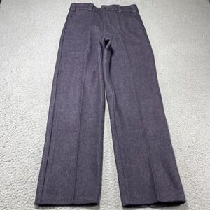 Codet Pants Mens 32x30 Purple Wool Flannel Straight Leg Dress Workwear Canada